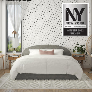 Mr. Kate Moon Upholstered Bed with Storage - Light Gray - King