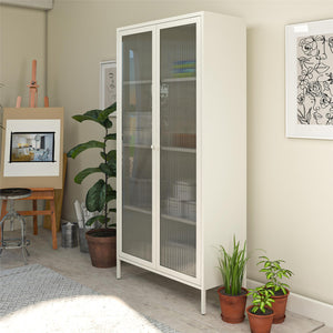 Systembuild Evolution Ashbury Heights Tall 2 Door Metal Storage Cabinet - White