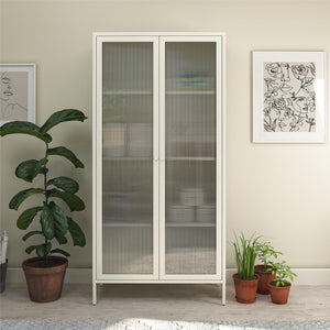 Systembuild Evolution Ashbury Heights Tall 2 Door Metal Storage Cabinet - White