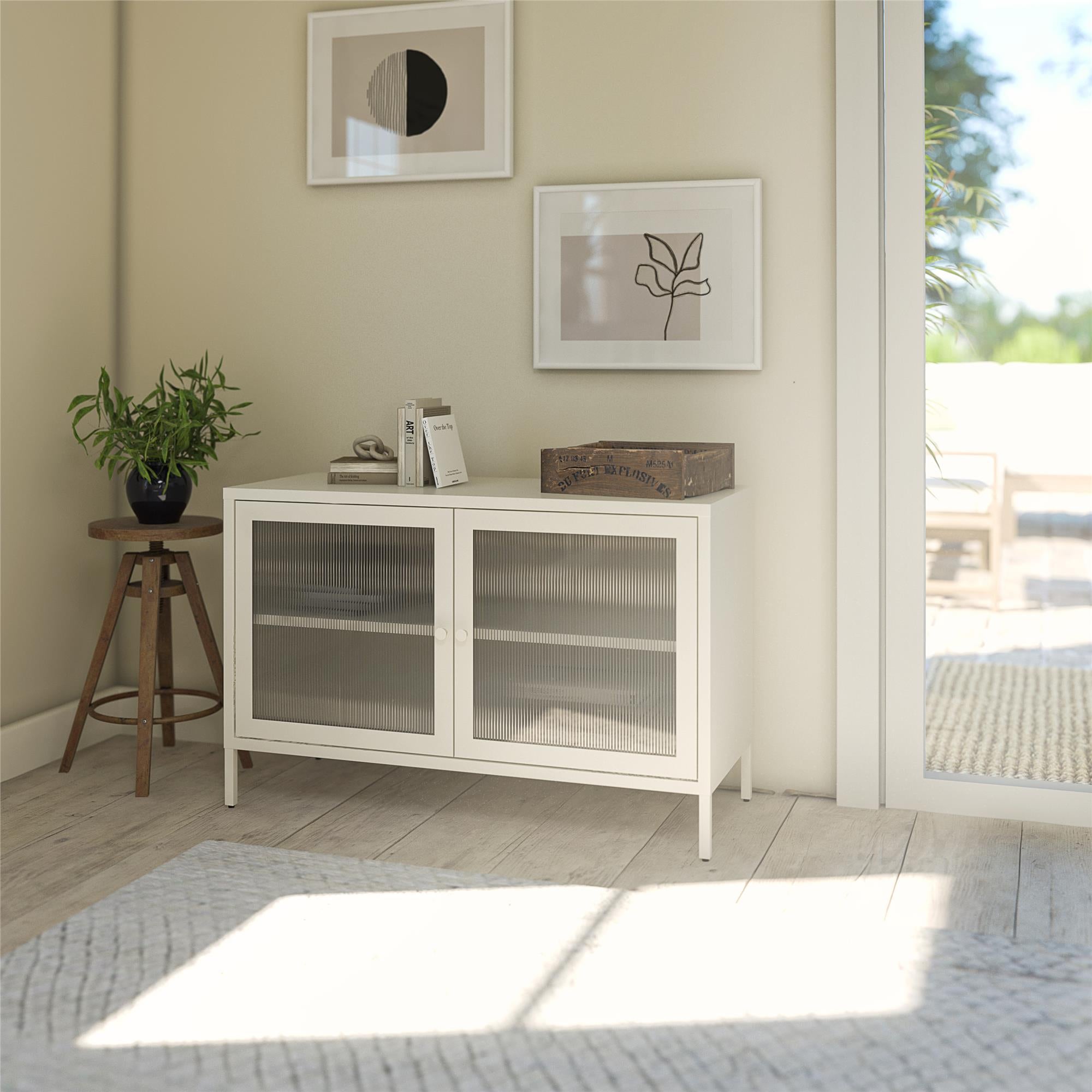 Systembuild Evolution Ashbury Heights 2 Door Metal Accent Cabinet - White
