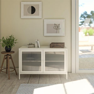 Systembuild Evolution Ashbury Heights 2 Door Metal Accent Cabinet - White