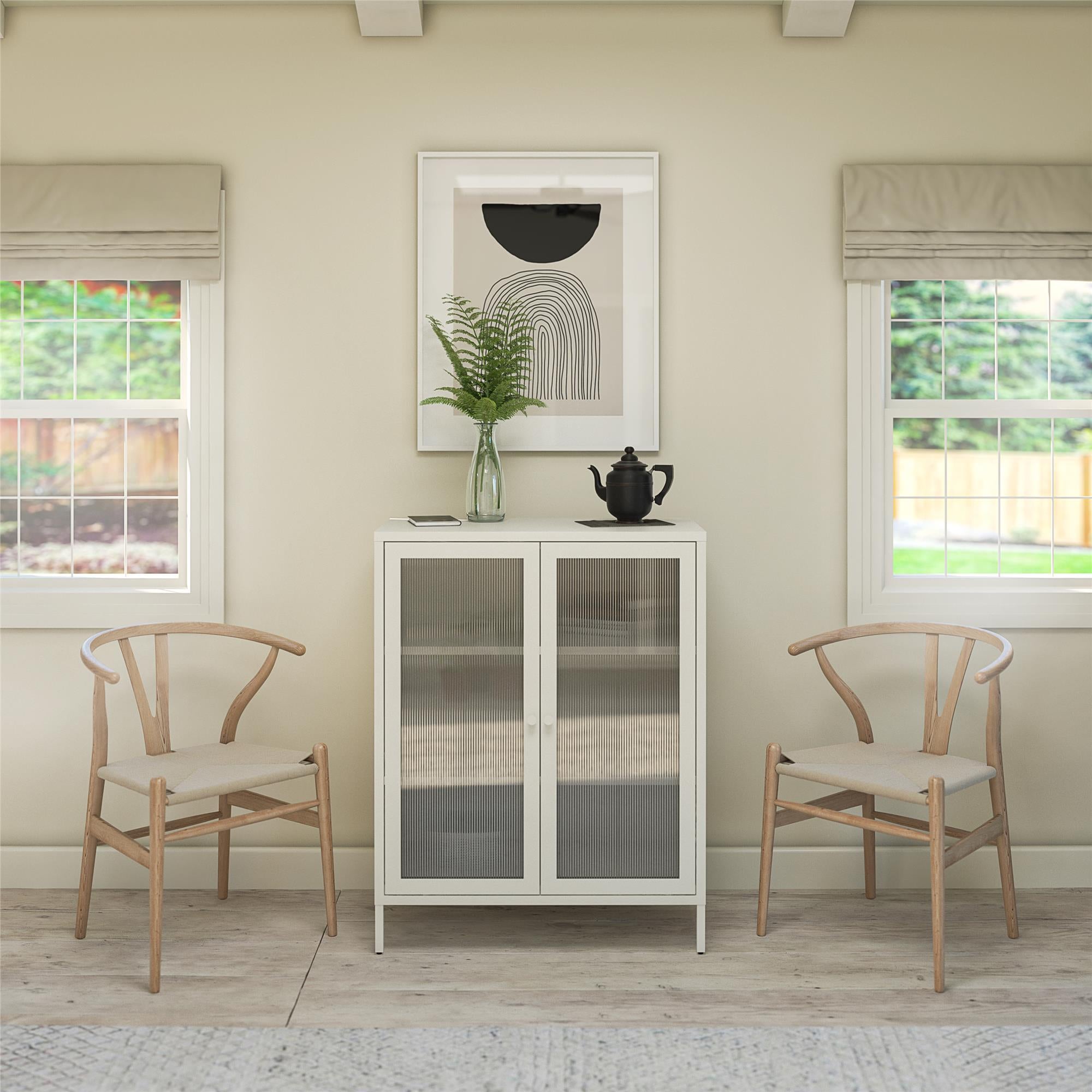 Systembuild Evolution Ashbury Heights 2 Door Metal Accent Cabinet - White