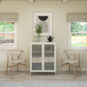 Systembuild Evolution Ashbury Heights 2 Door Metal Accent Cabinet - White