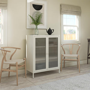 Systembuild Evolution Ashbury Heights 2 Door Metal Accent Cabinet - White