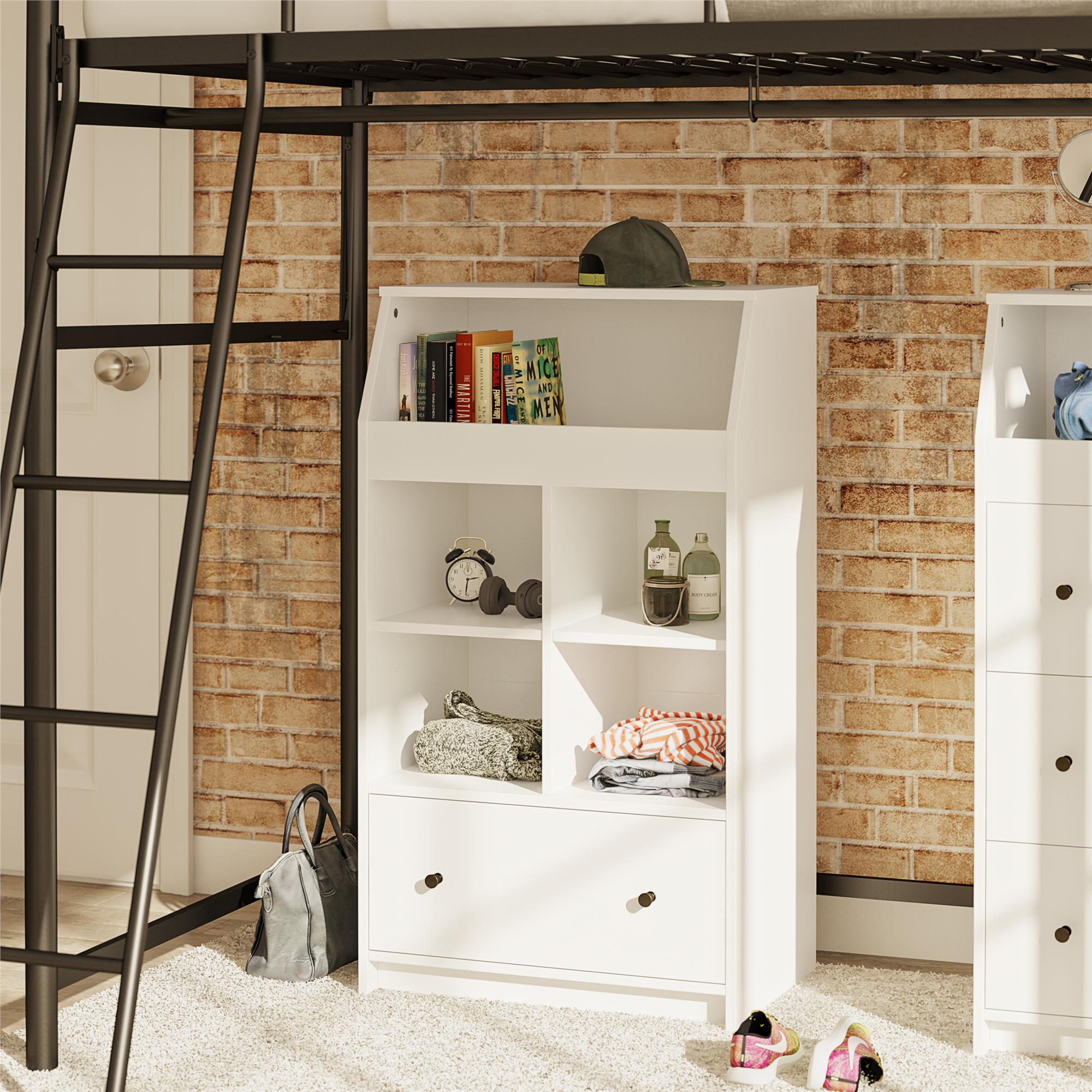 Ameriwood Home The Loft 1 Drawer Storage Tower - White