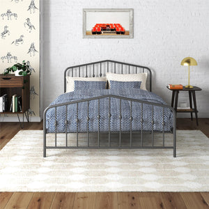 Novogratz Bushwick Metal Bed - Gray - Full