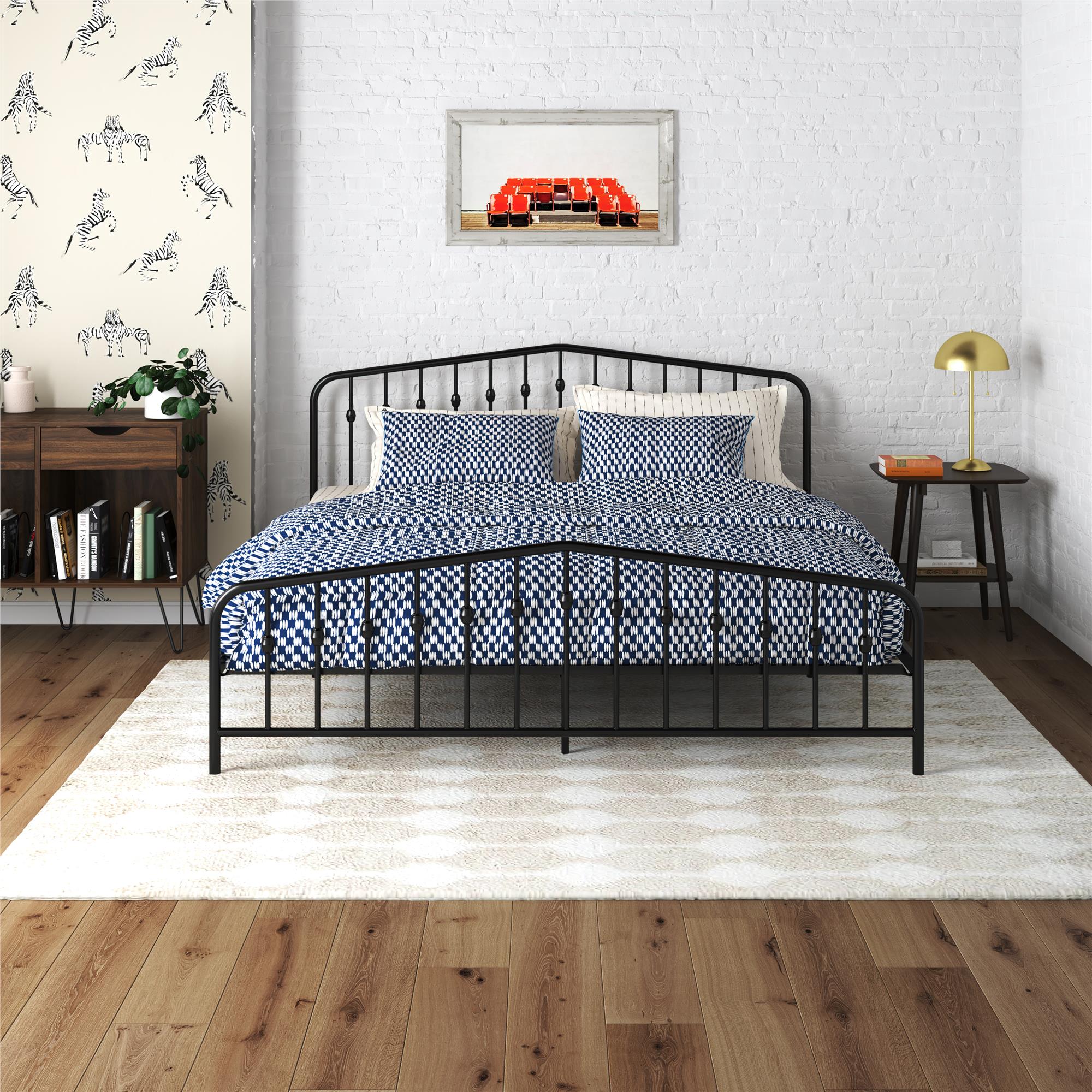 Novogratz Bushwick Metal Bed - Black - King