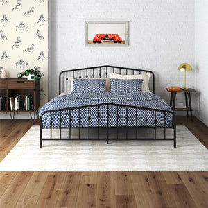 Novogratz Bushwick Metal Bed - Black - King