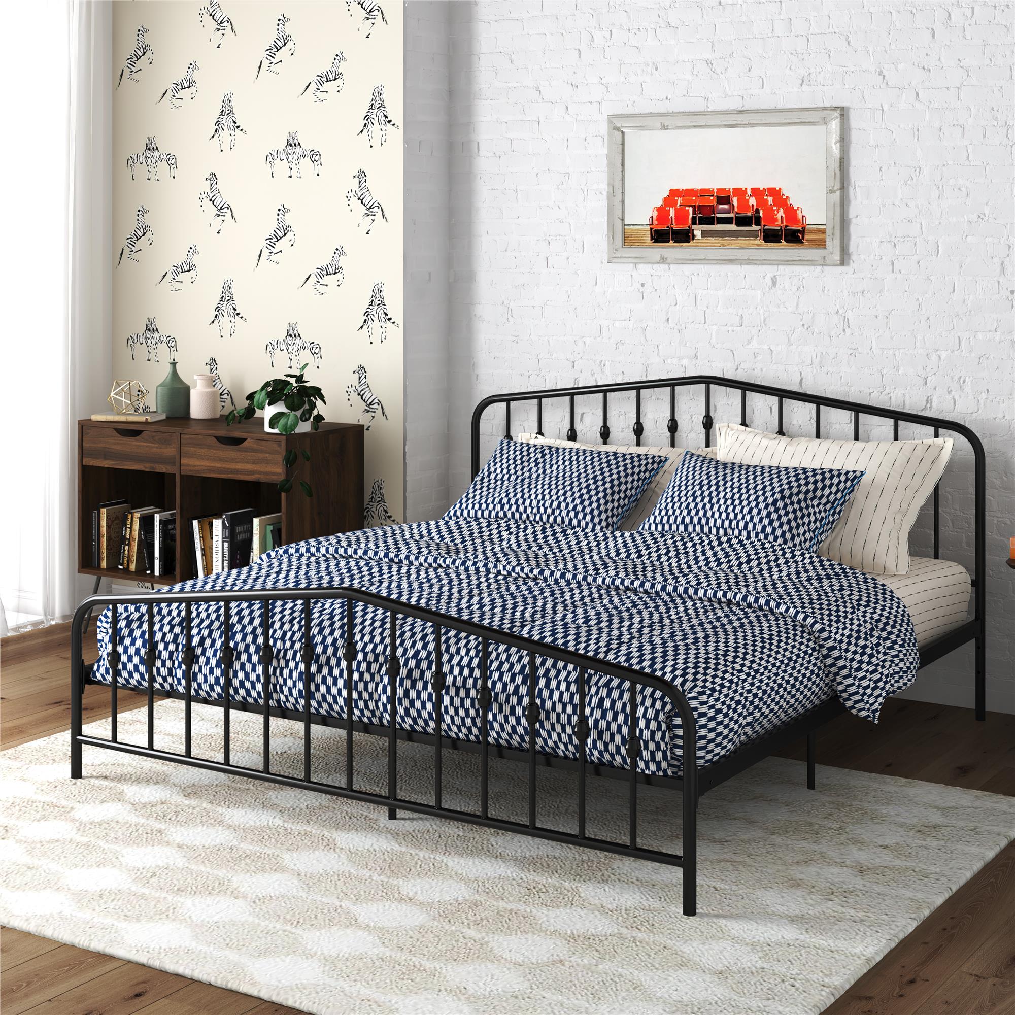 Novogratz Bushwick Metal Bed - Black - King