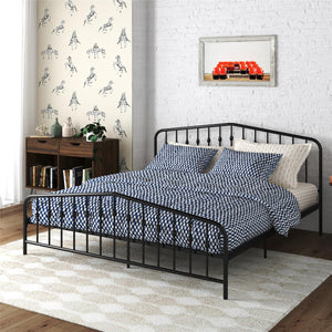 Novogratz Bushwick Metal Bed - Black - King