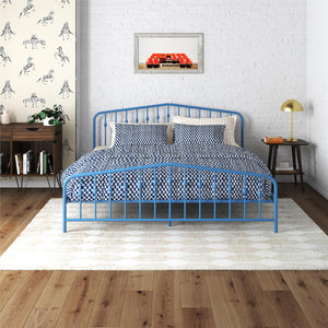 Novogratz Bushwick Metal Bed - Sea Blue - King