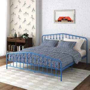 Novogratz Bushwick Metal Bed - Sea Blue - King