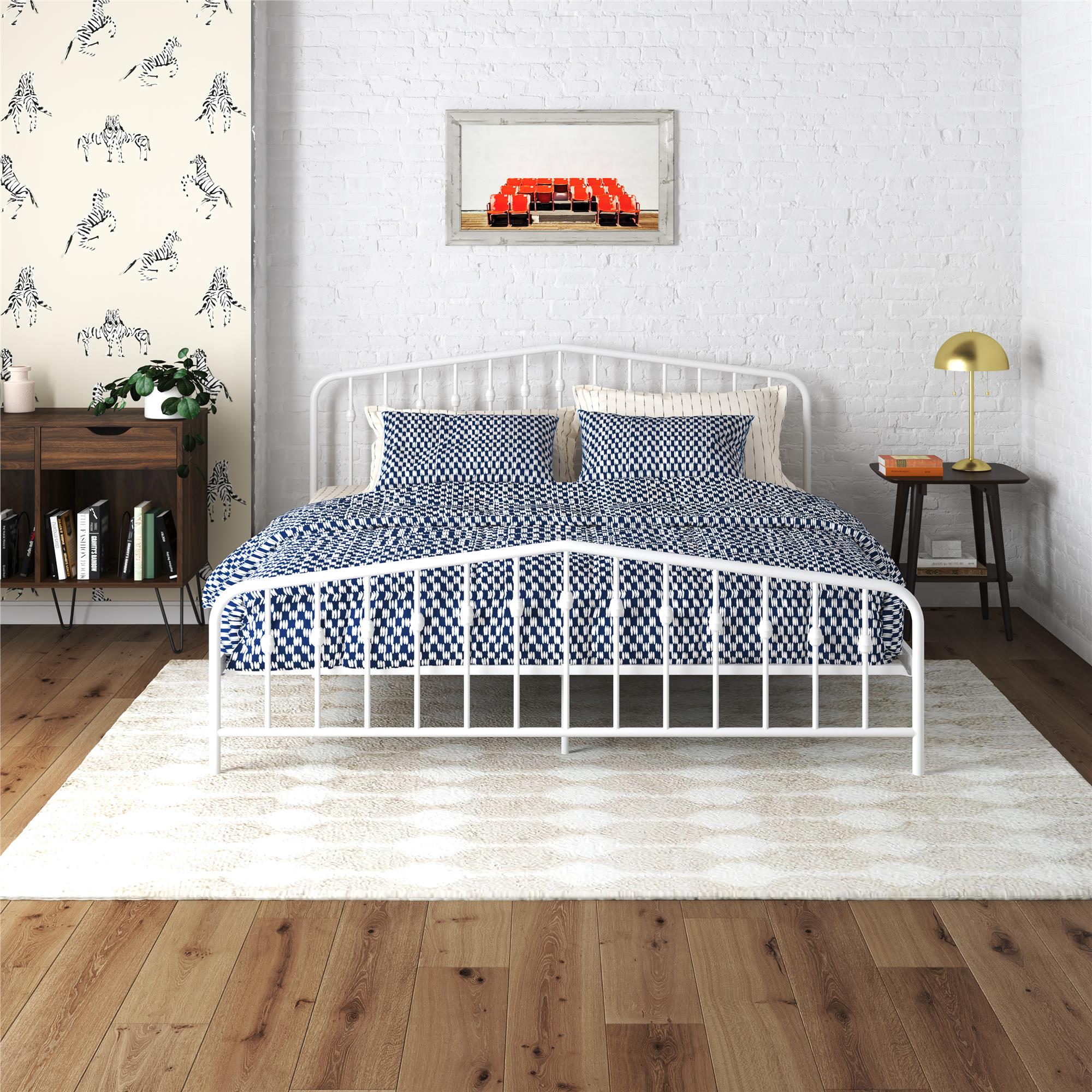 Novogratz Bushwick Metal Bed - White - King
