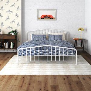 Novogratz Bushwick Metal Bed - White - King