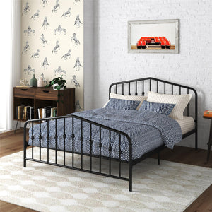 Novogratz Bushwick Metal Bed - Black - Queen