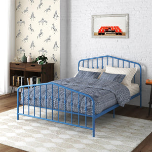 Novogratz Bushwick Metal Bed - Sea Blue - Queen