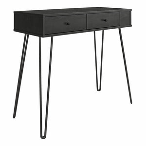 Novogratz Kimberly At Home Vanity with Drawers - Black Oak
