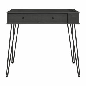 Novogratz Kimberly At Home Vanity with Drawers - Black Oak