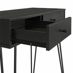 Novogratz Kimberly At Home Vanity with Drawers - Black Oak