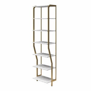 CosmoLiving Gwyneth Closet - Shelves - White marble