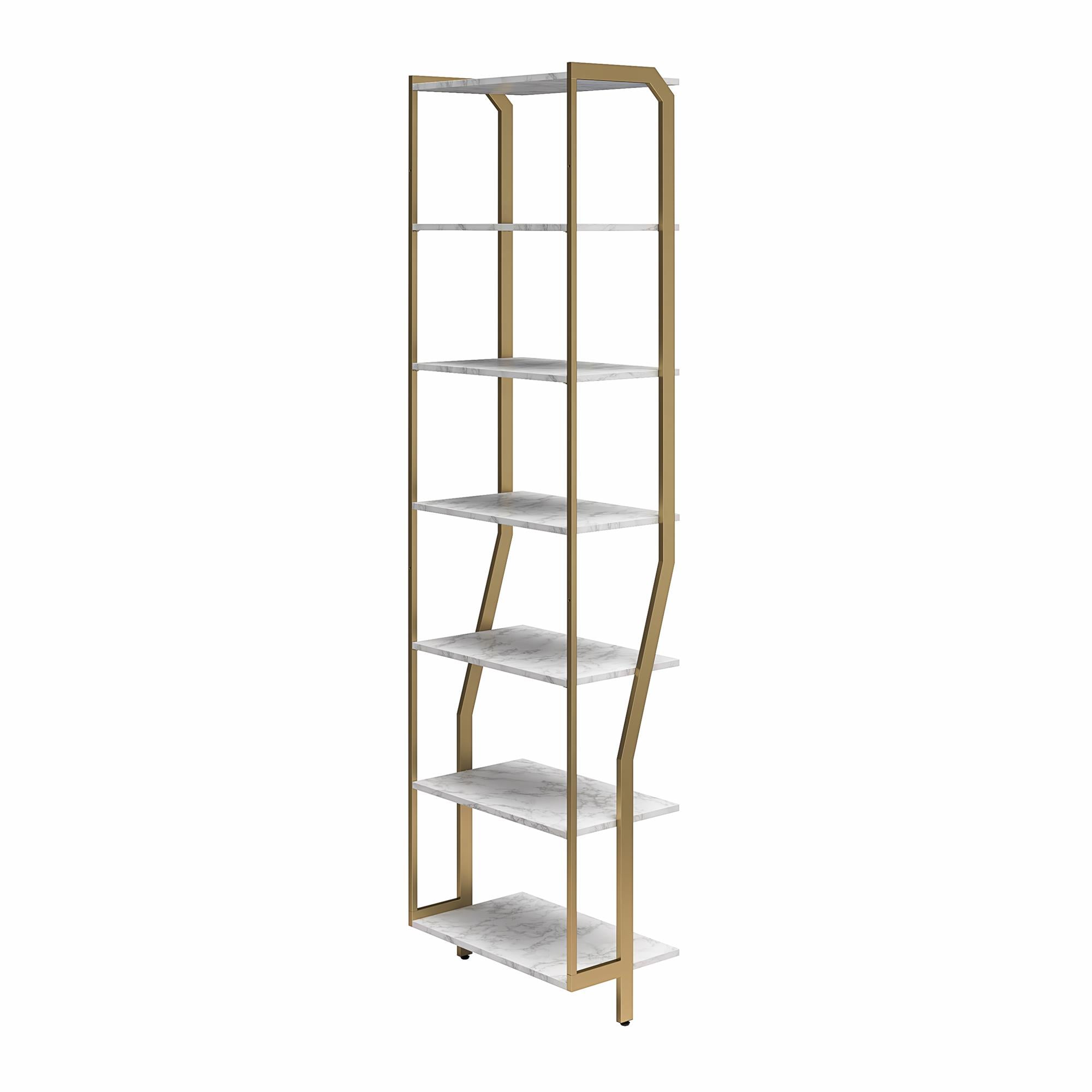 CosmoLiving Gwyneth Closet - Shelves - White marble