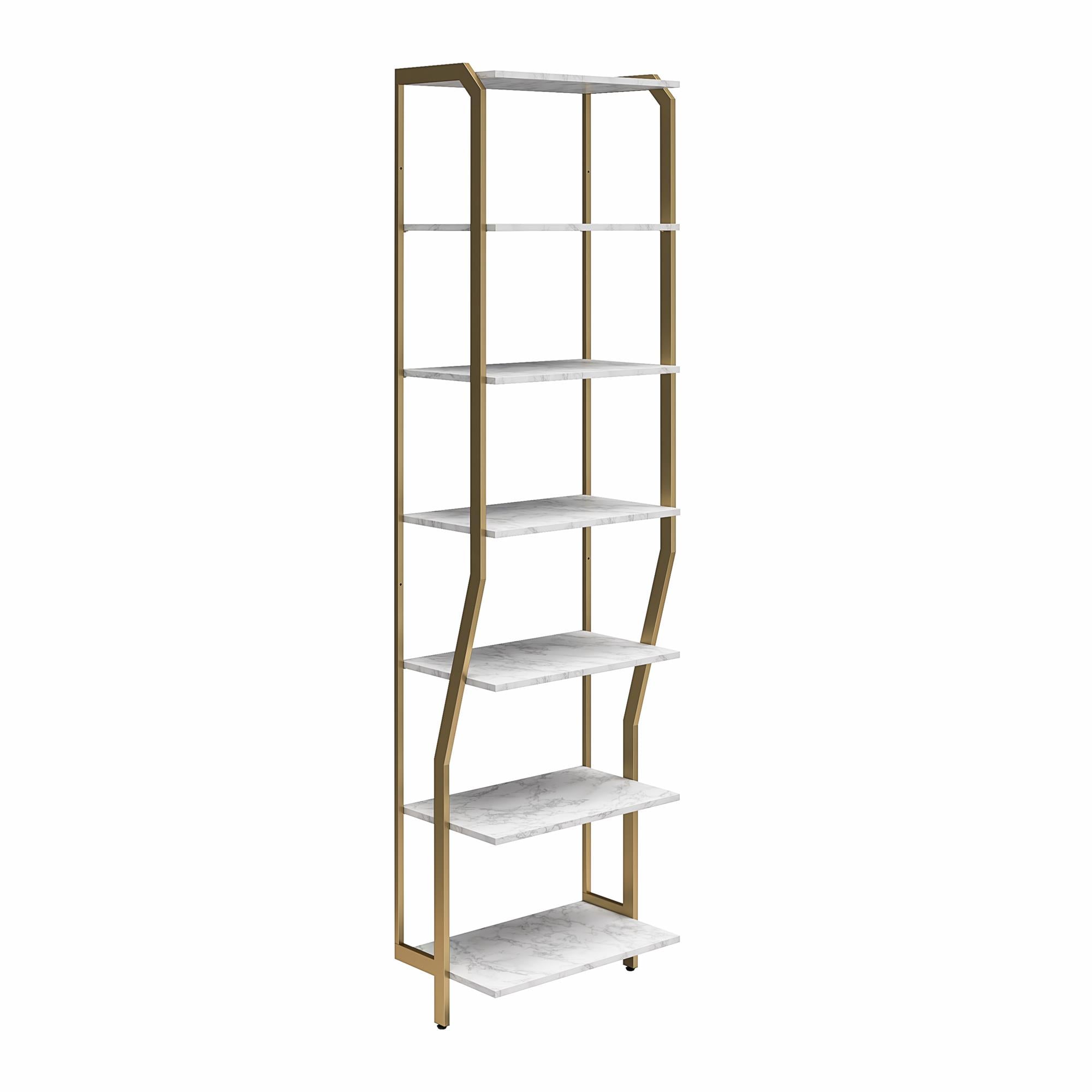 CosmoLiving Gwyneth Closet - Shelves - White marble