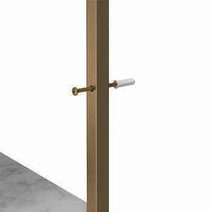 CosmoLiving Gwyneth Closet - Hanging Rods - White marble