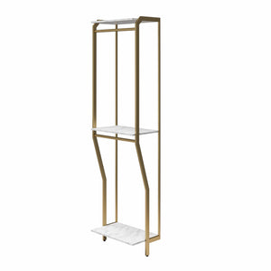 CosmoLiving Gwyneth Closet - Hanging Rods - White marble