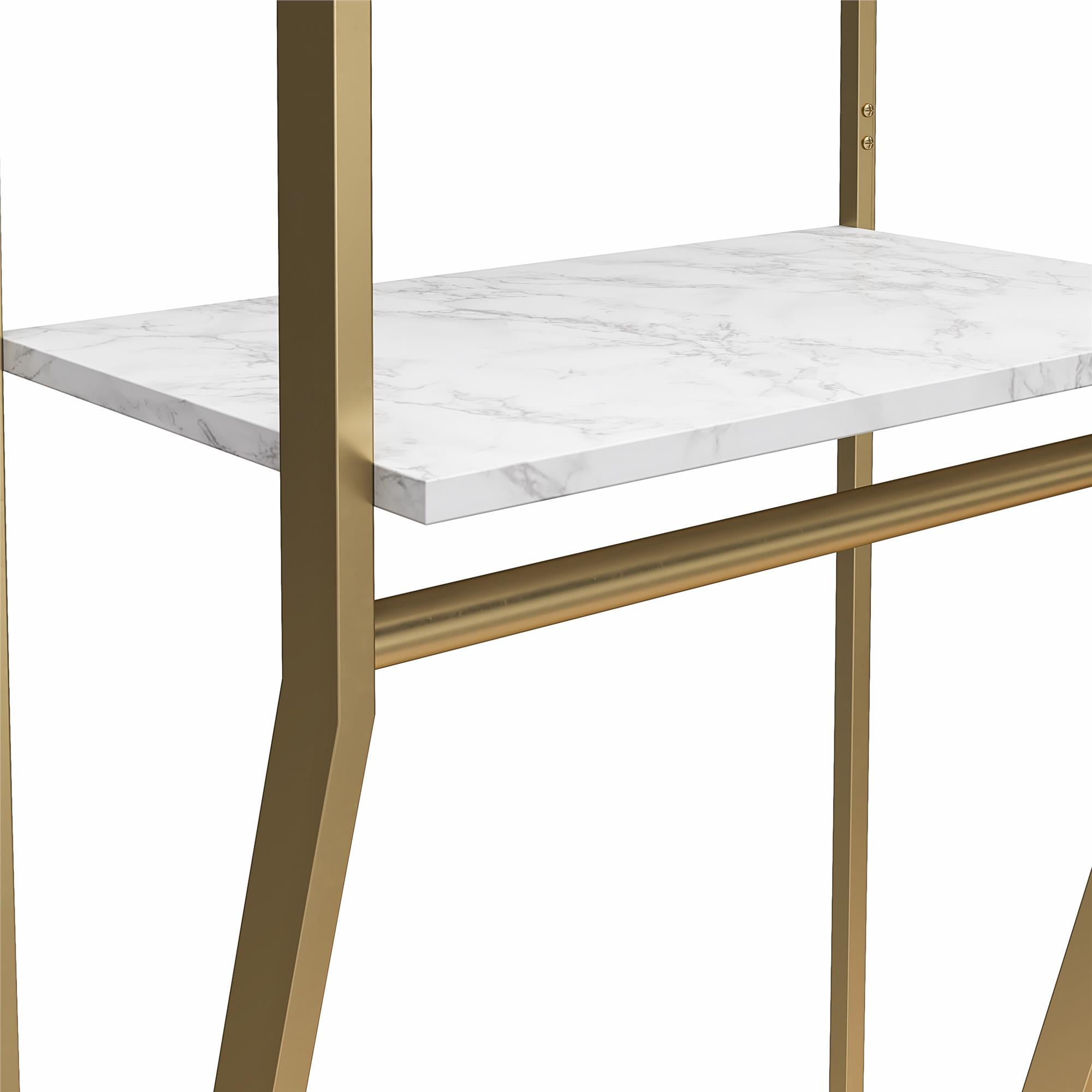 CosmoLiving Gwyneth Closet - Hanging Rods - White marble