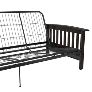 DHP Neo Mission Futon Set with Wood Frame and Mattress - Gray