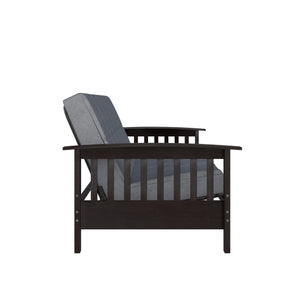 DHP Neo Mission Futon Set with Wood Frame and Mattress - Gray