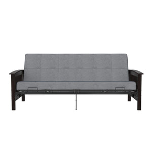 DHP Neo Mission Futon Set with Wood Frame and Mattress - Gray