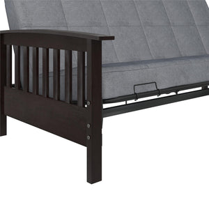 DHP Neo Mission Futon Set with Wood Frame and Mattress - Gray