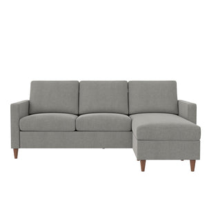 DHP Liah Sectional Sofa - Light Gray