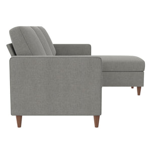 DHP Liah Sectional Sofa - Light Gray