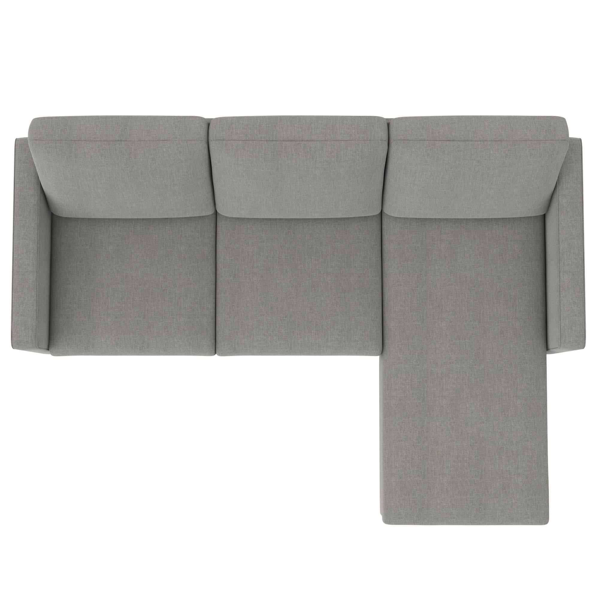 DHP Liah Sectional Sofa - Light Gray