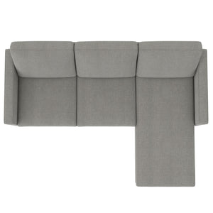 DHP Liah Sectional Sofa - Light Gray