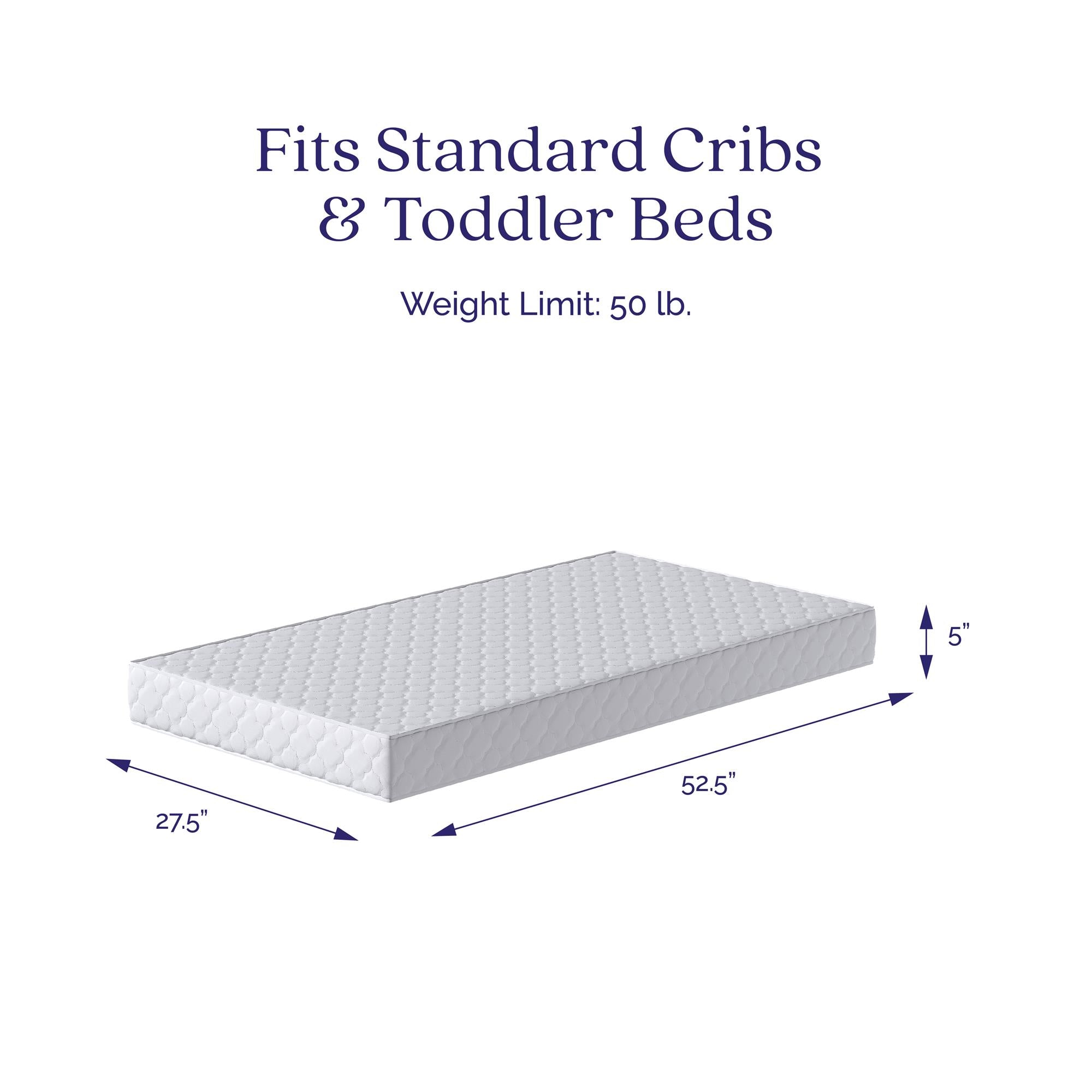 Signature Sleep Sweet Cuddles Crib & Toddler Bed Mattress - White - Crib & Toddler Mattress