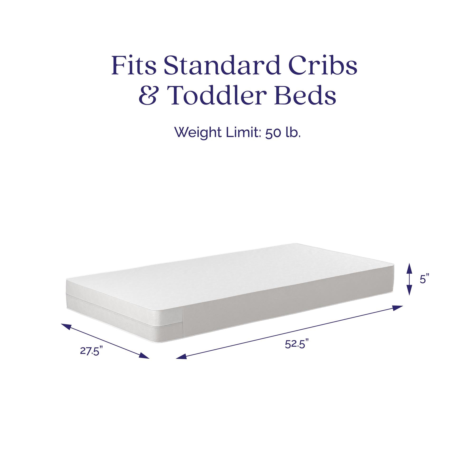 Signature Sleep Sweet Cuddles Crib & Toddler Bed Mattress - White - Crib & Toddler Mattress
