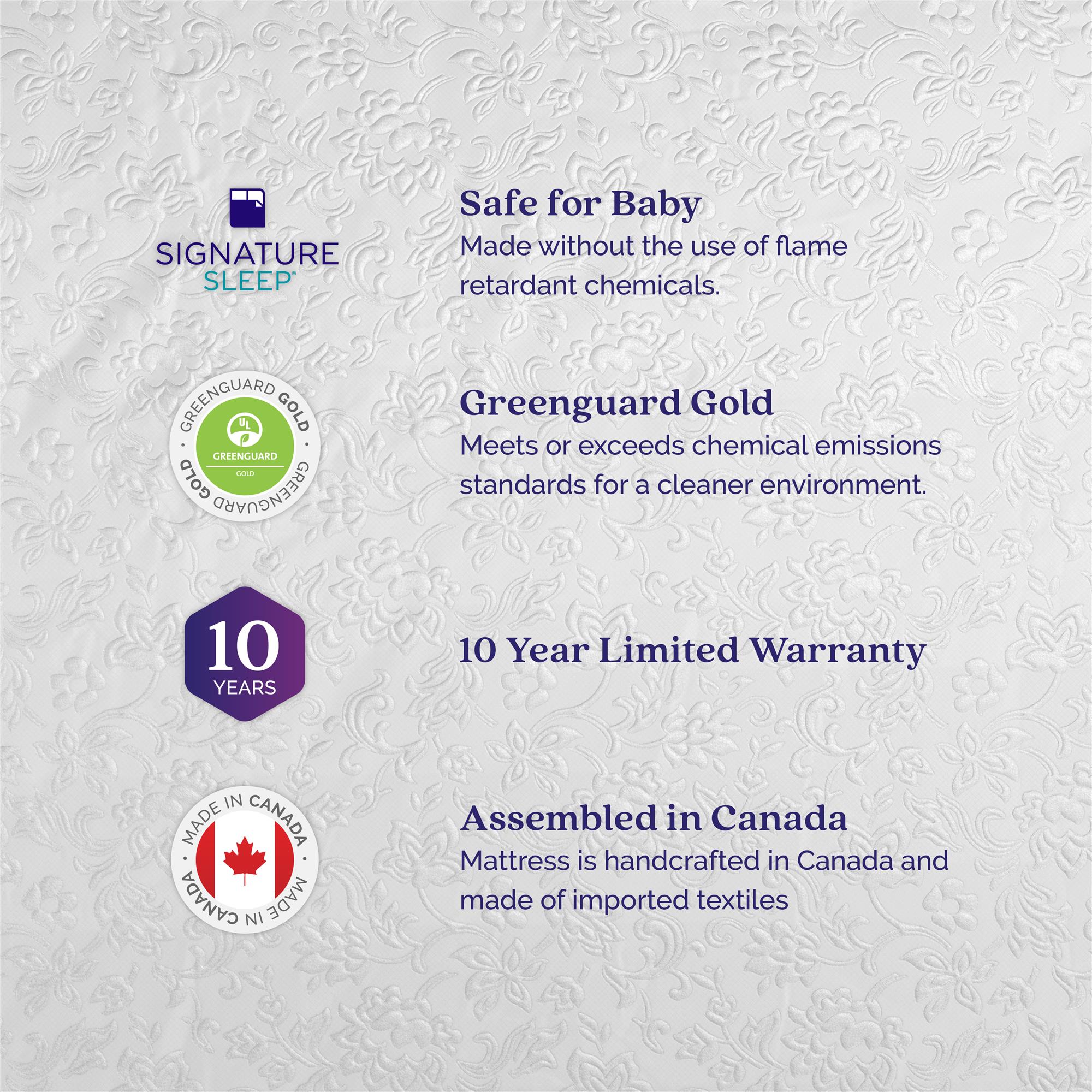 Signature Sleep Sweet Cuddles Crib & Toddler Bed Mattress - White - Crib & Toddler Mattress