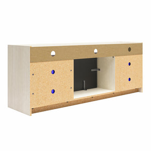 Ameriwood Home Luna Electric Fireplace TV Stand for TVs up to 65" - Ivory Oak
