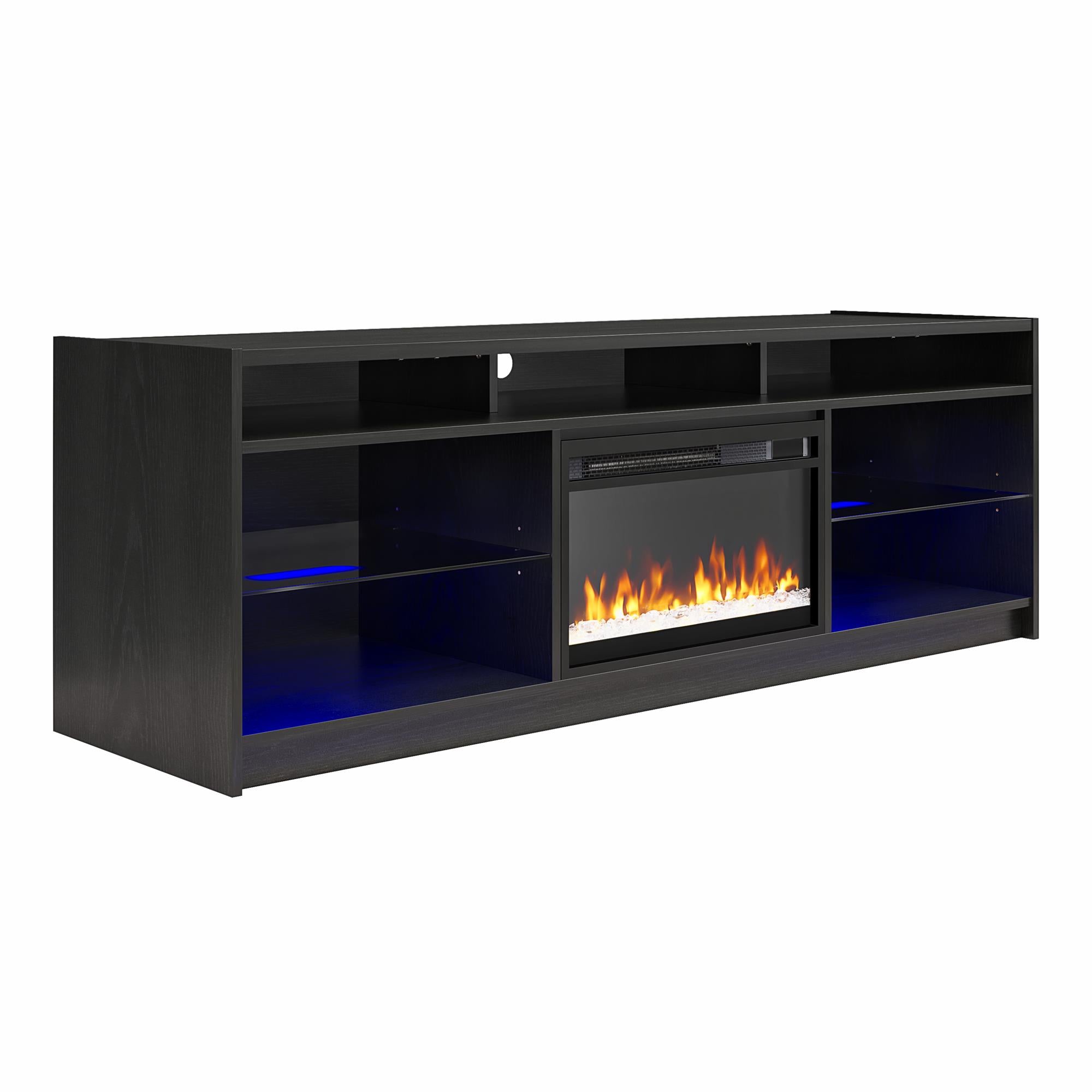 Ameriwood Home Luna Fireplace TV Stand for TVs up to 75" - Black Oak