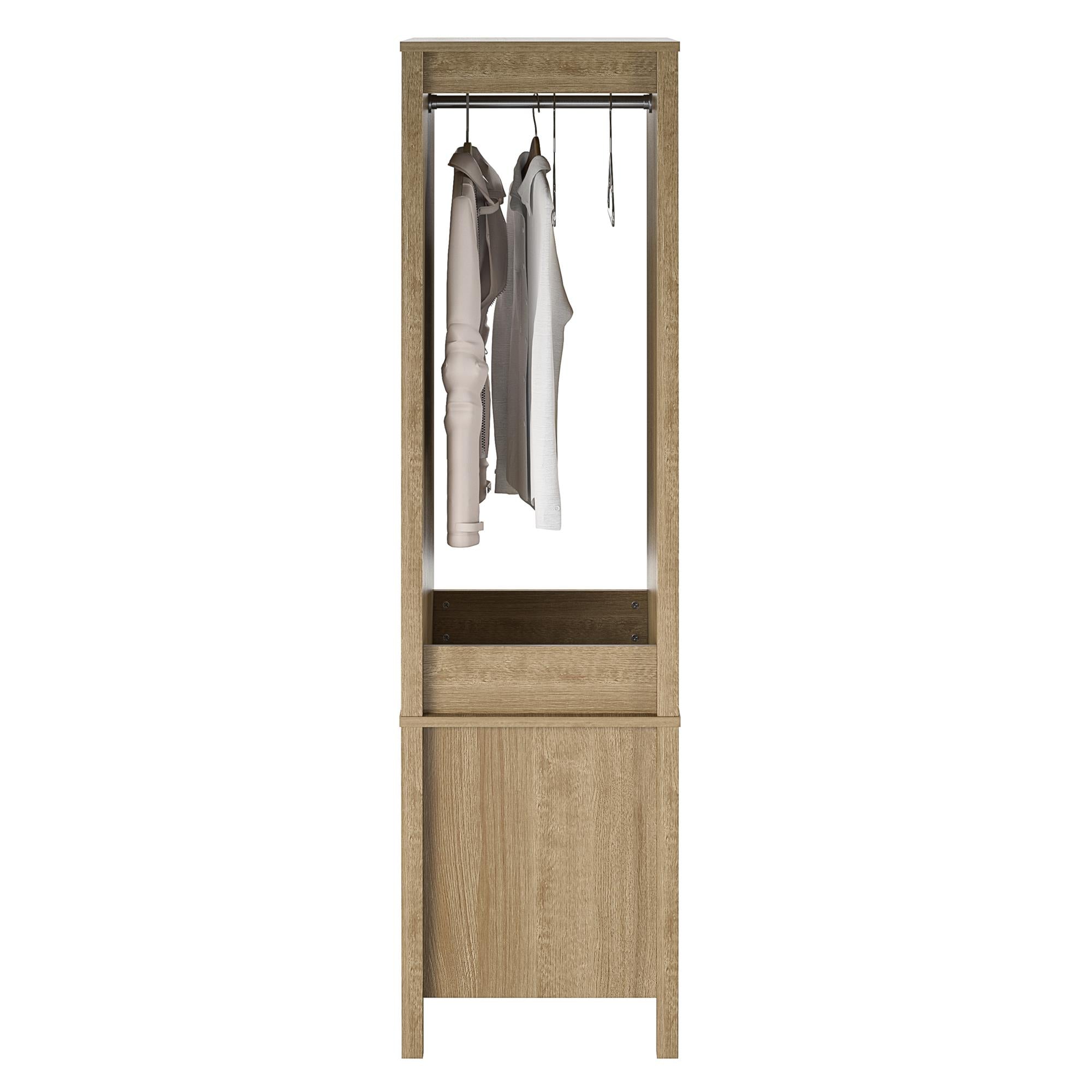 Ameriwood Home Wimberly Wardrobe with Mirror - Natural