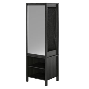 Ameriwood Home Wimberly Wardrobe with Mirror - Black Oak