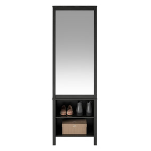 Ameriwood Home Wimberly Wardrobe with Mirror - Black Oak