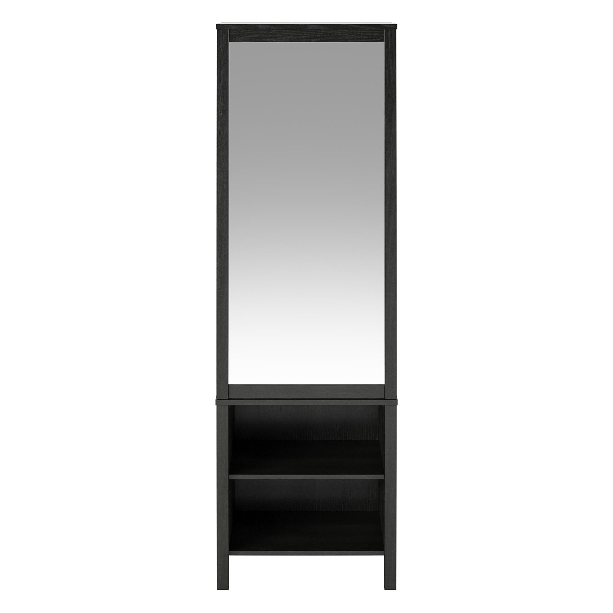 Ameriwood Home Wimberly Wardrobe with Mirror - Black Oak