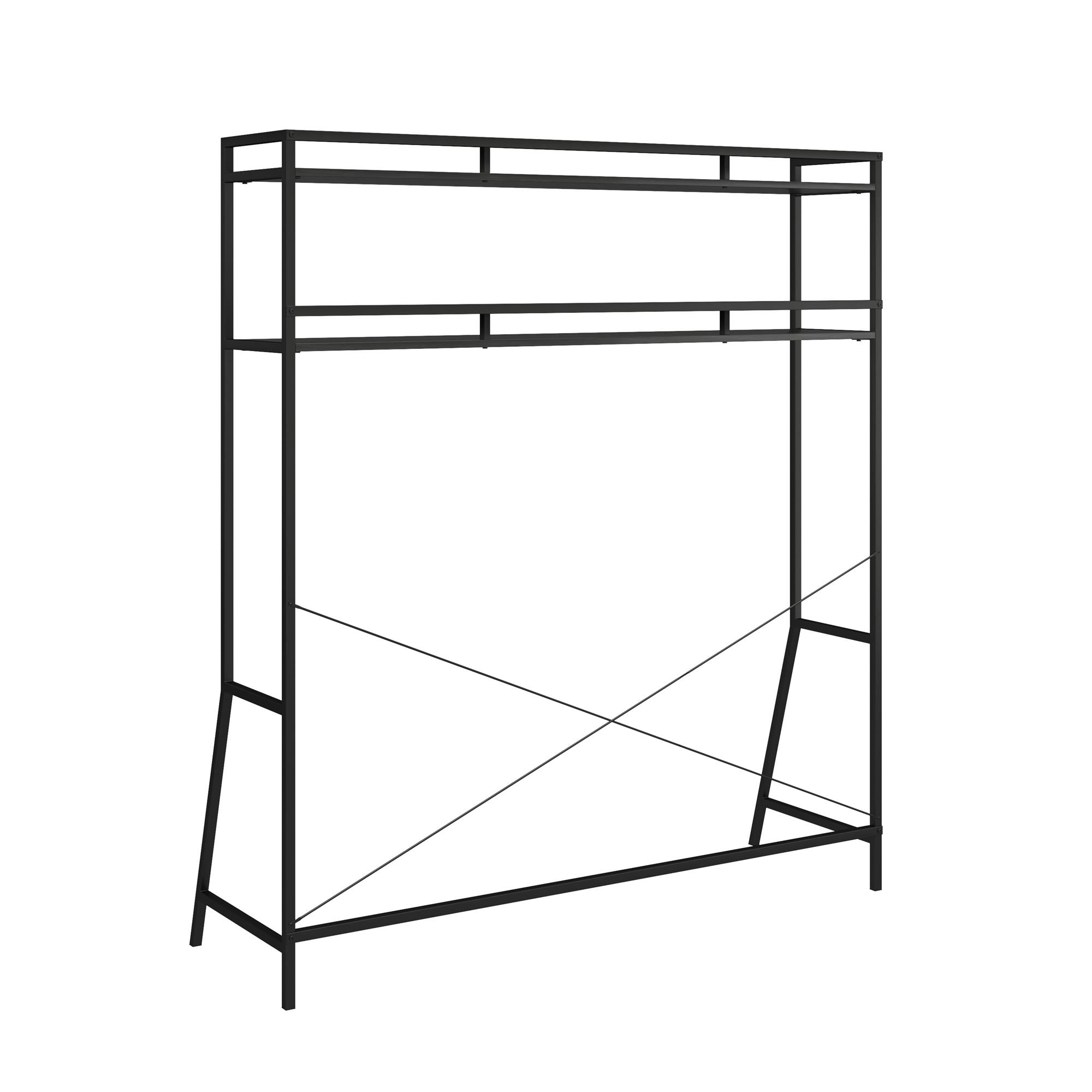 Novogratz Beverly Over-The-Bed Storage for Full and Full XL Beds - Black Oak