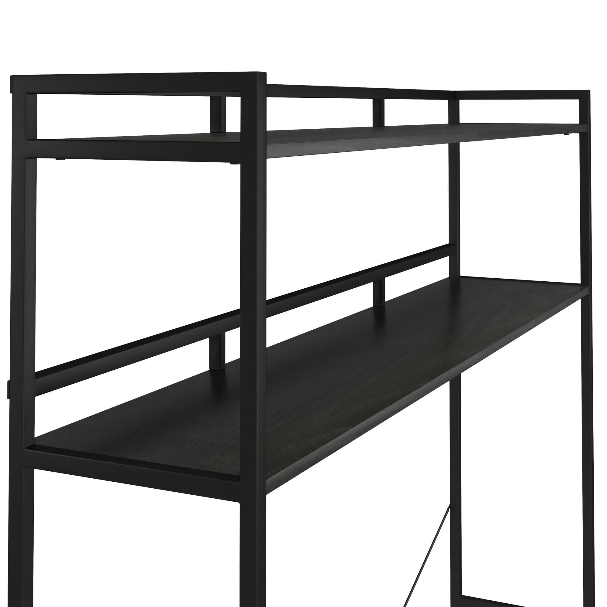 Novogratz Beverly Over-The-Bed Storage for Full and Full XL Beds - Black Oak