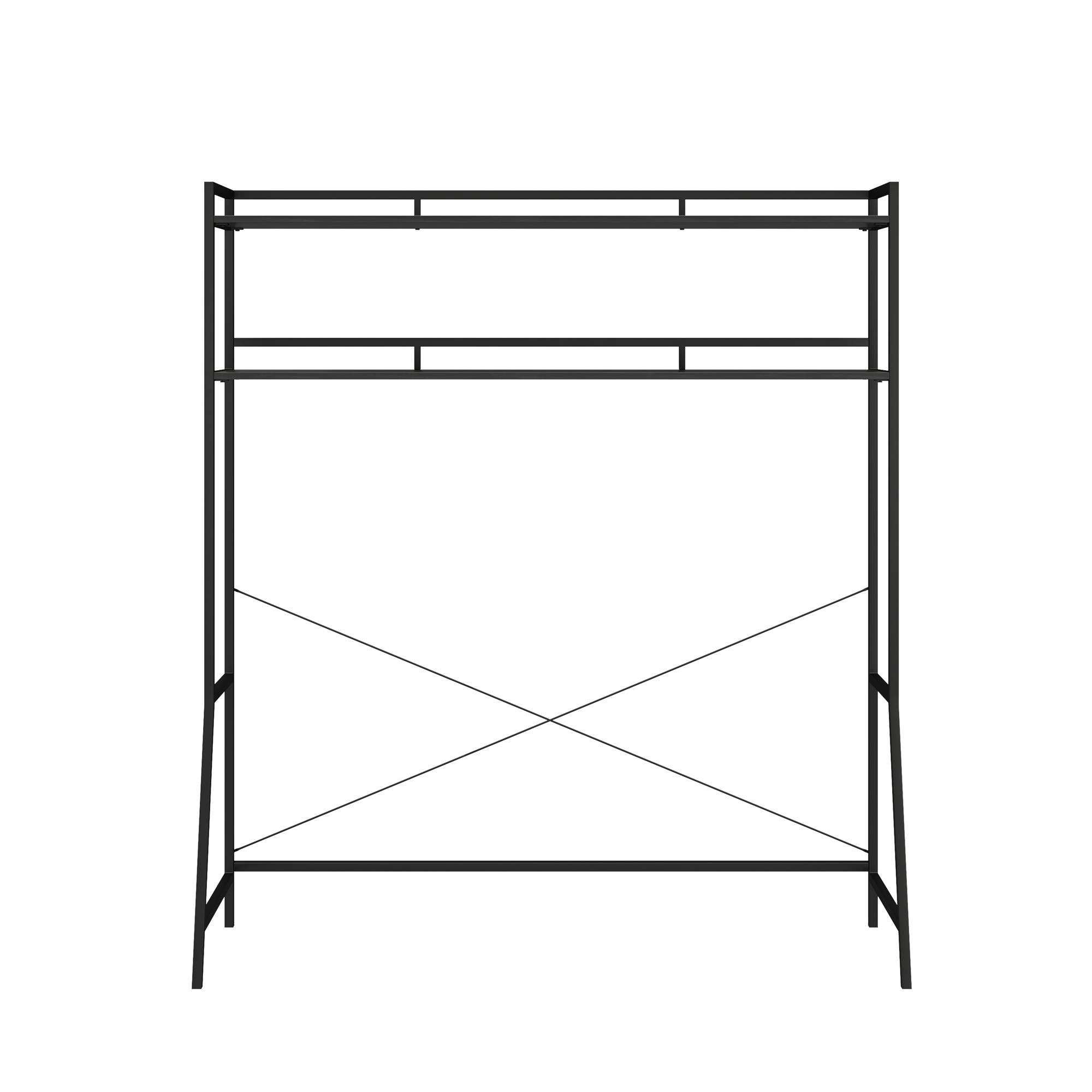 Novogratz Beverly Over-The-Bed Storage for Full and Full XL Beds - Black Oak