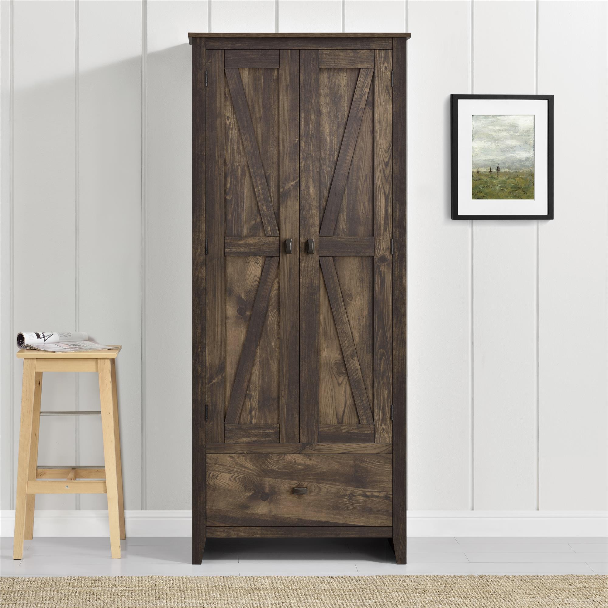 Systembuild Evolution Farmington 30" Wide Storage Cabinet - Rustic